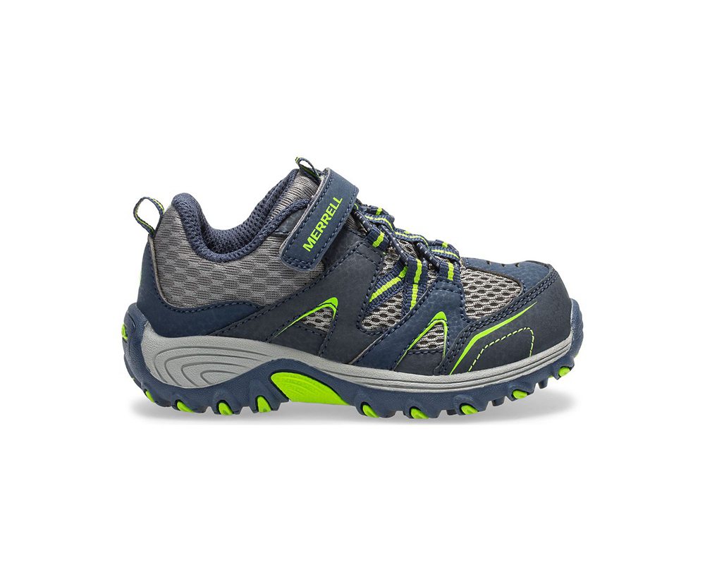 Buty Trekkingowe Merrell Dziecięce Granatowe/Zielone - Trail Chaser Jr. - 947362-FTQ